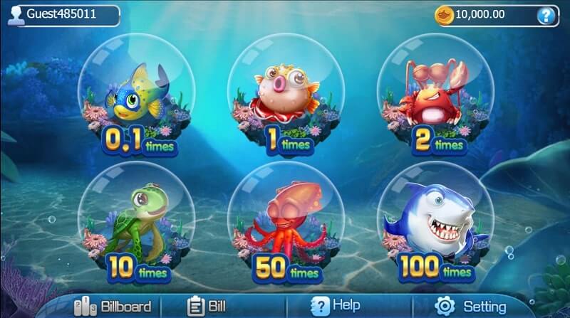 ระดับการเดิมพันของ เกมยิงปลา Fishing World