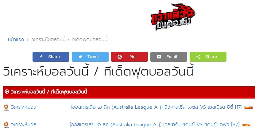 กูว่าแล้ว มันต้องยิง ศูนย์รวม ไฮไลท์บอล คลิปบอล ข่าวบอล