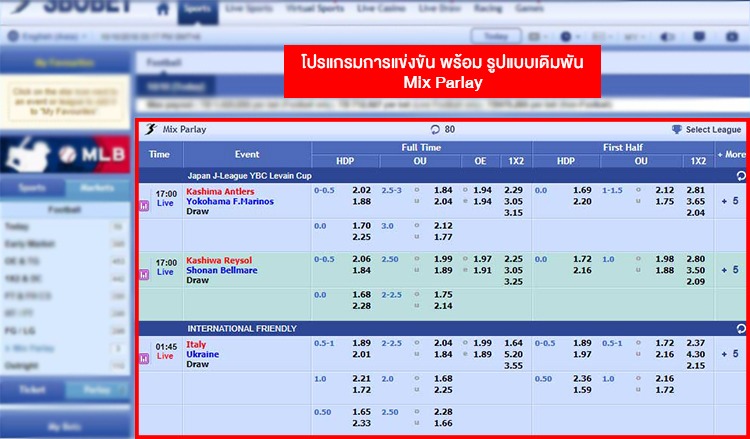 มิกซ์พาร์เล่ห์ (สเต็ป) เป็นอย่างไร พร้อมอธิบายแบบละเอียดที่ SBOBET 2 แทงบอลแบบสเต็ปได้เงินเร็วกว่า พร้อมวิธีการคิดราคาแบบรวดเร็ว